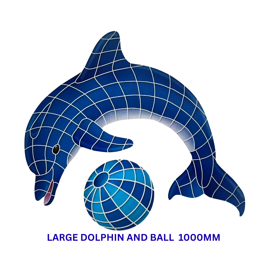 LARGE-dolphin-AND-BALL-1000MM POOL MOTIF SWIFT DOLPHIN & BALL LARGE (1000mm) - Image 1