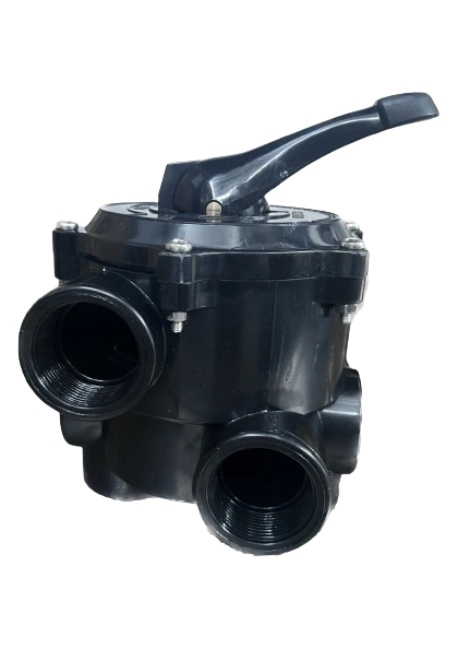 POOL-FILTER-MULTI-PORT-VALVE-BLACK-AQUAMAX-COMPLETE-STANDARD-GLUED POOL FILTER MULTI PORT VALVE BLACK AQUAMAX COMPLETE (STANDARD GLUED) - Image 1