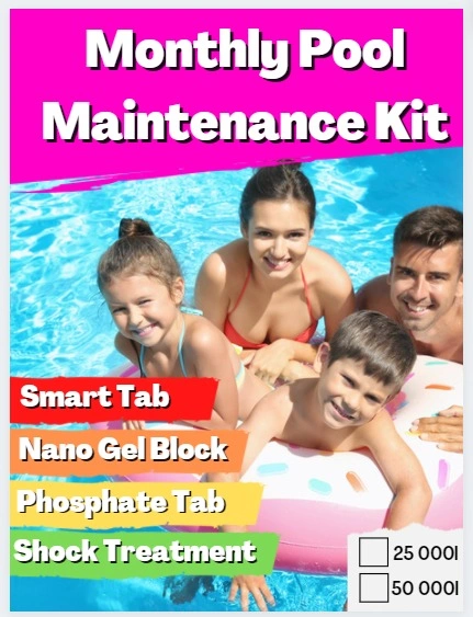 POOL-MAINT-KIT POOL CARE MONTHLY POOL MAINTENANCE KIT 25000LT - Image 1