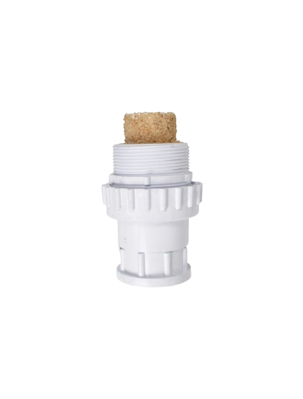 POOLSKIM_INSERT_UNION_WITH_SHORT_SANDED_ADAPTOR_WHT POOLSKIM UNION WITH SHORT SANDED ADAPTOR WHITE - Image 1