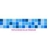 POOL MOSAIC TRIPLE MIXED BLUE PREMIUM
