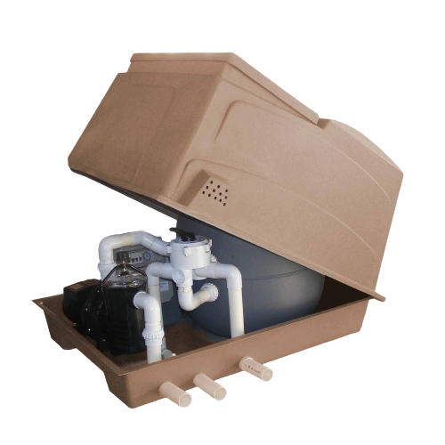 combi-box-brown-open (4) Pump and Filter Combi Box 0.75kW / 3-Bag with DB Brown (Collection) - Image 1